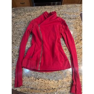 lululemon athletica Red Zip-Up Sweatshirt